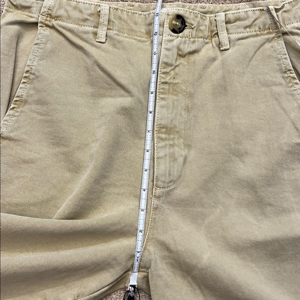 Zara Light Tan Wide Leg Denim Trousers Size 10 - Picture 8 of 14